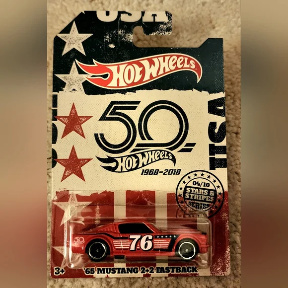 Hot Wheels 50th Anniversary Stars & Stripes - Walmart Exclusive Set of 10